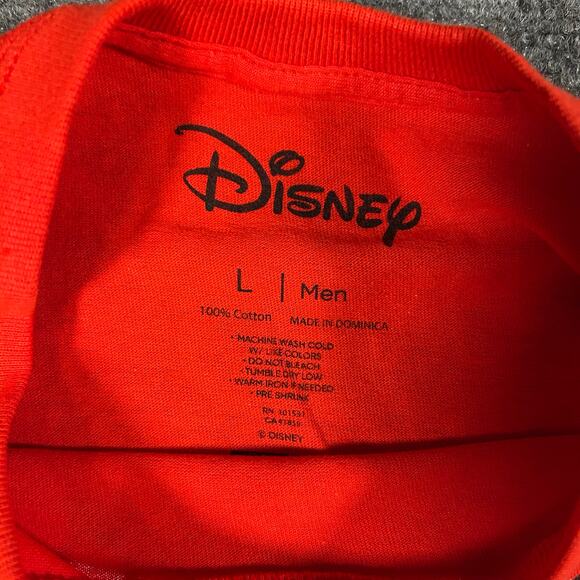 NWT Neff x Disney Mickey Mouse T Shirt Mens Lrg‎ Red 100% Cotton Checkered Mouse - Picture 5 of 6